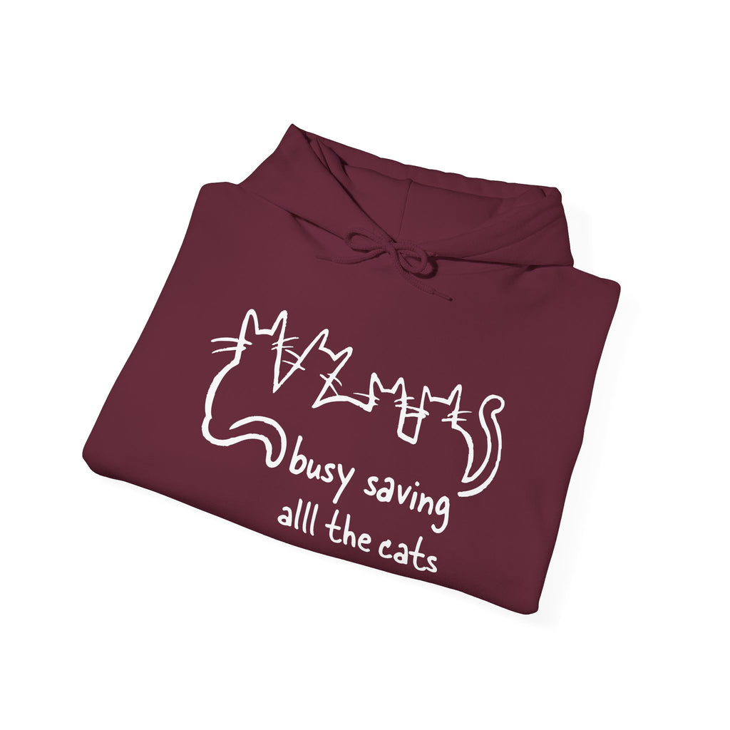 Busy Saving all the Cats Hoodie