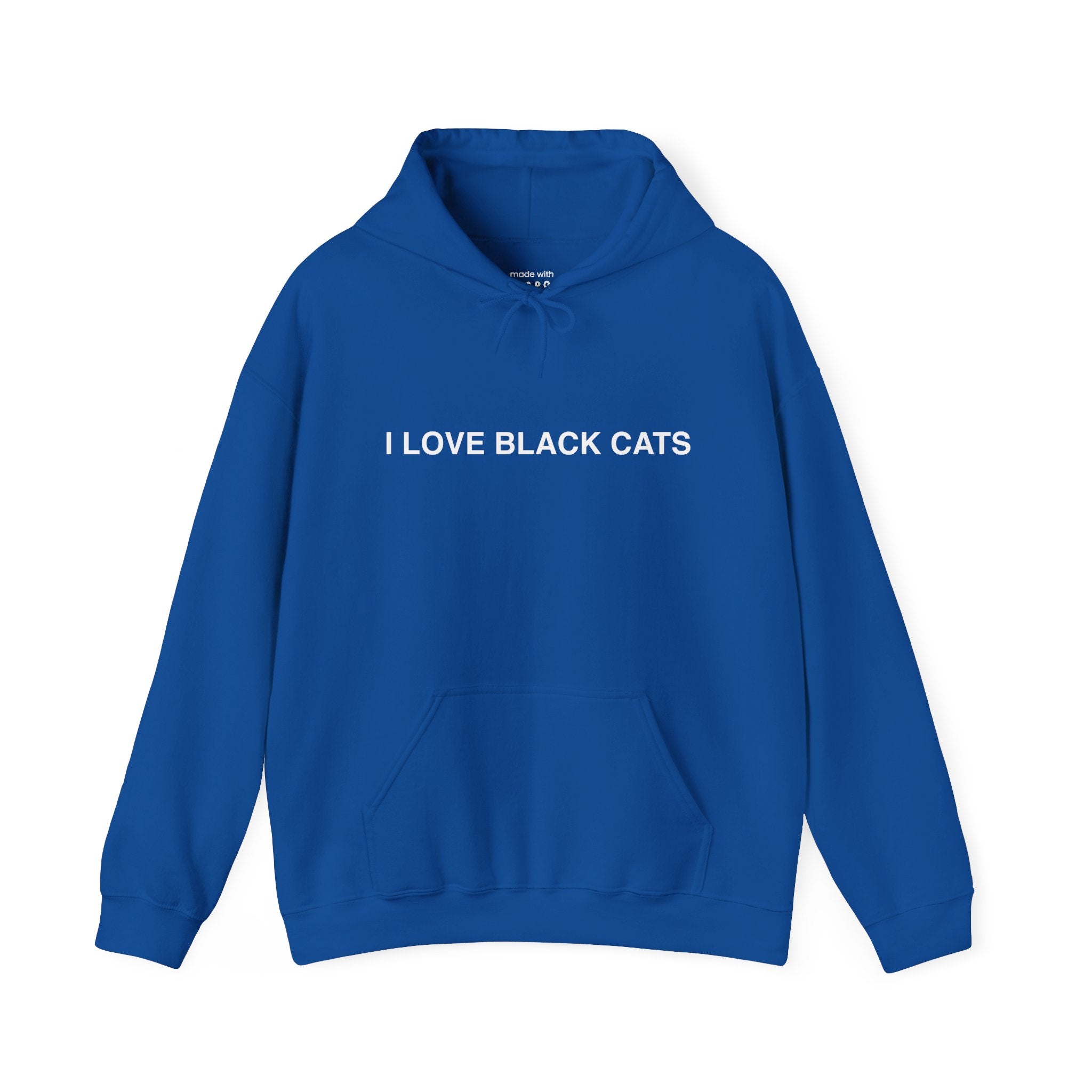 I Love Black Cats Hoodie