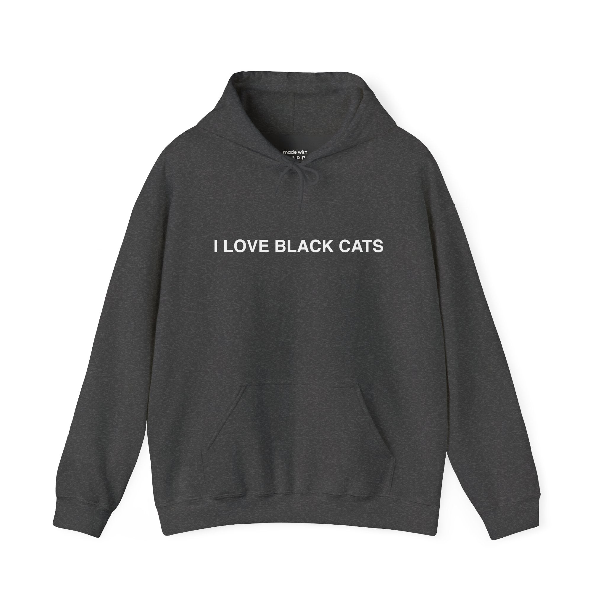 I Love Black Cats Hoodie