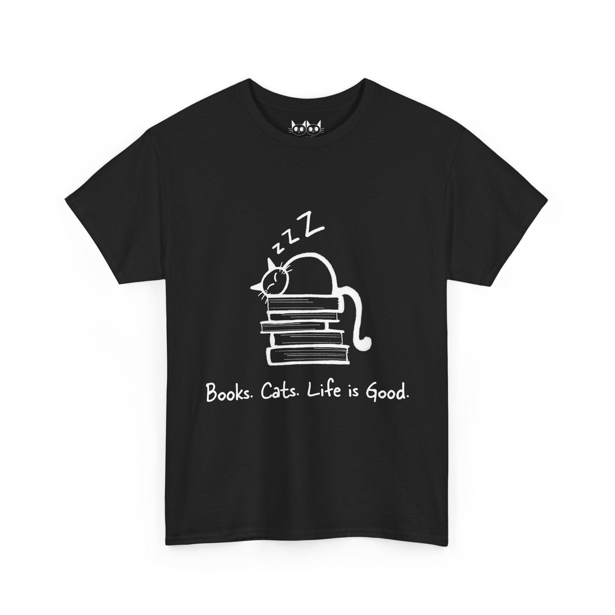 Books. Cats. Life is Good T-Shirt