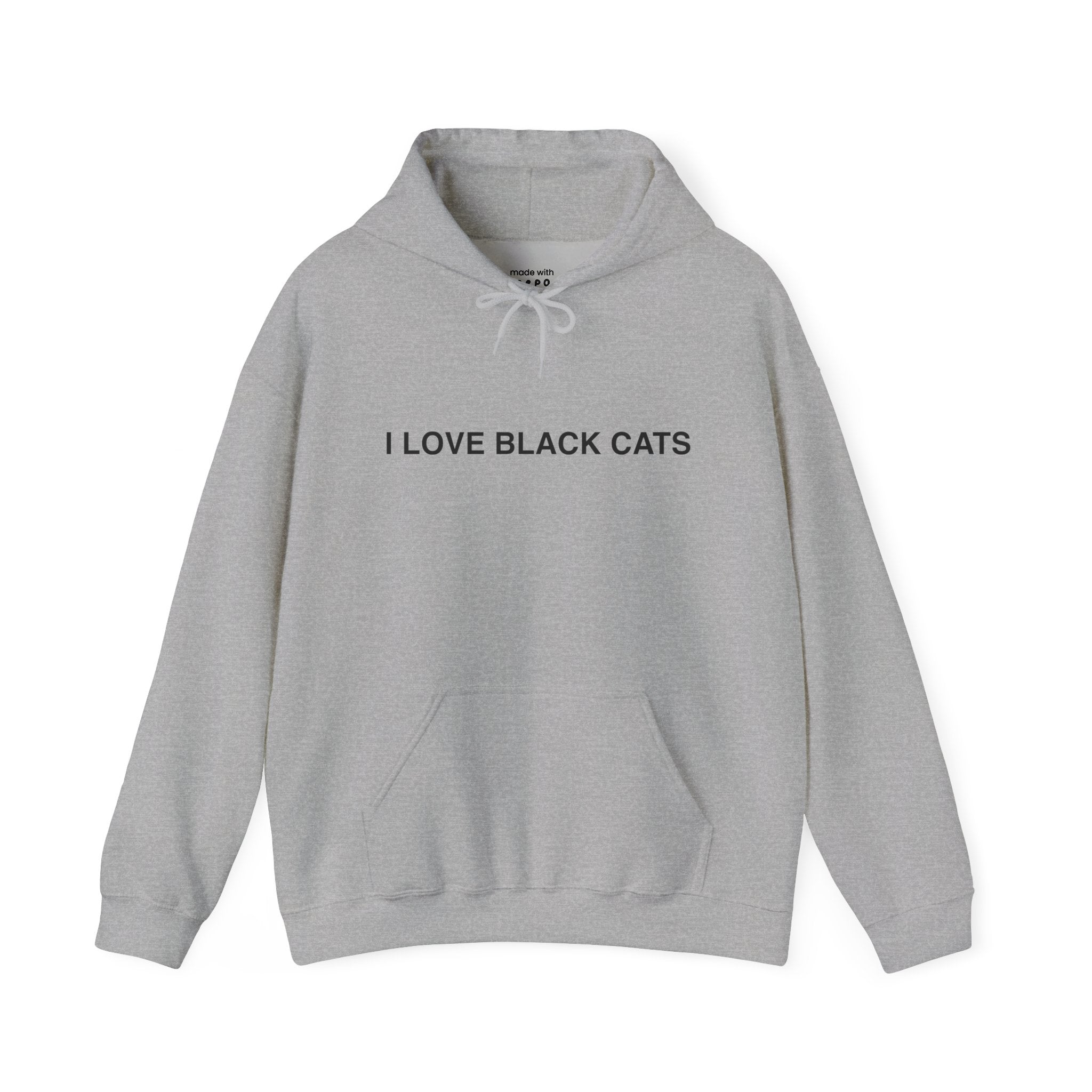 I Love Black Cats Hoodie