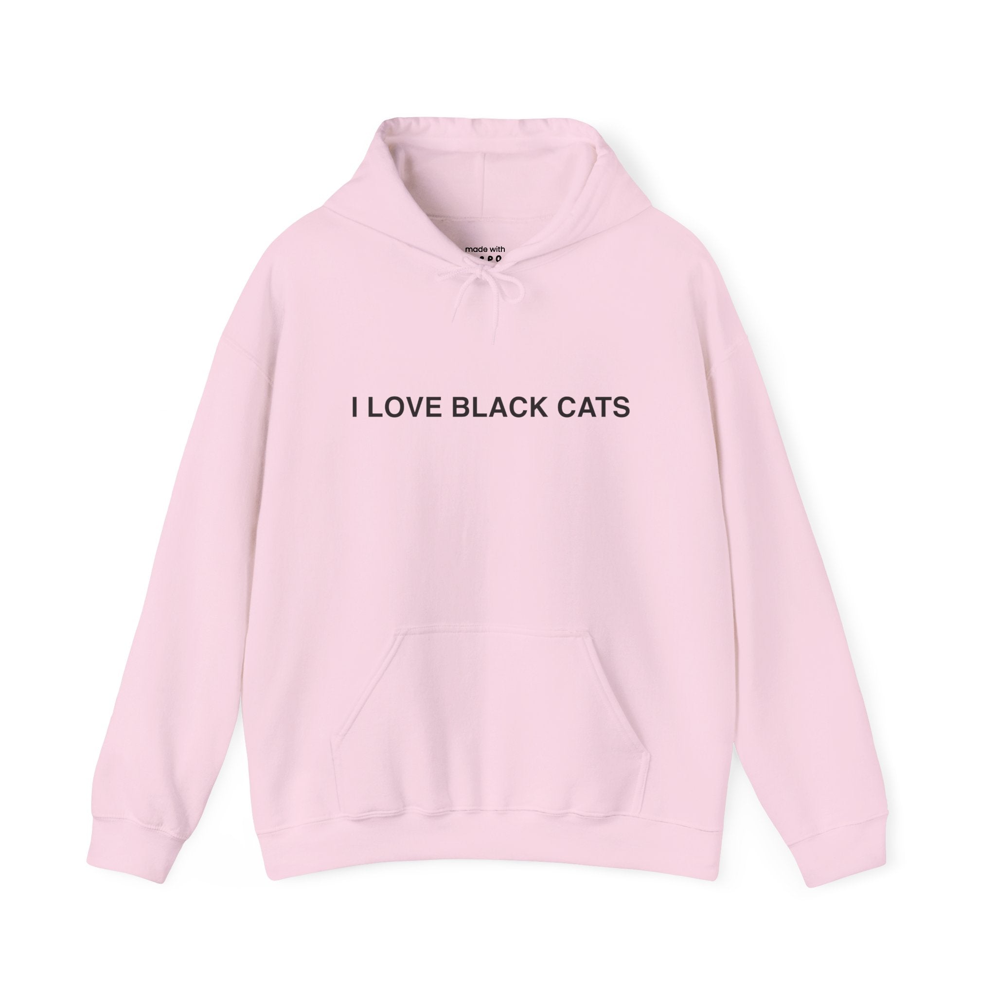 I Love Black Cats Hoodie