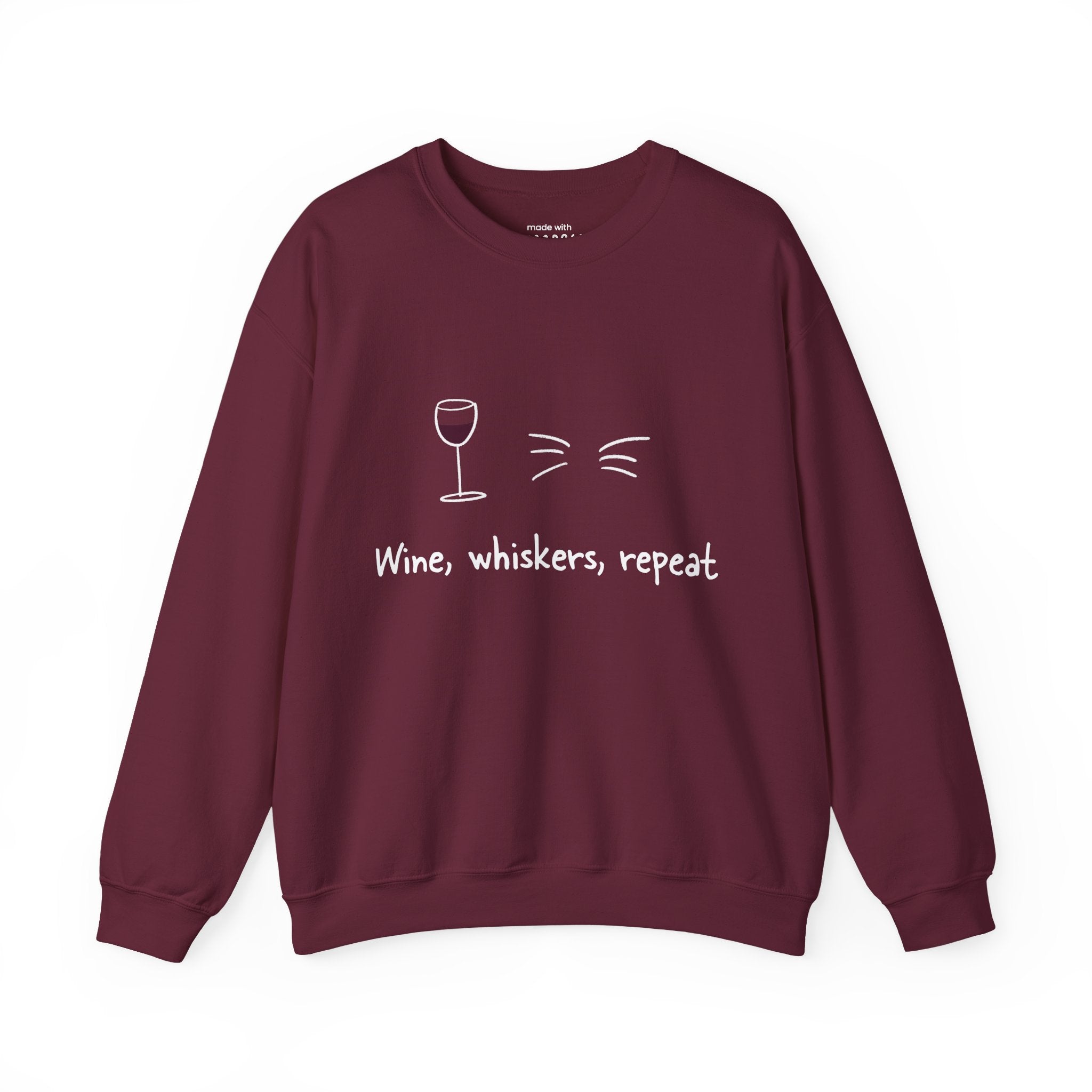 Wine, Whiskers, Repeat Sweatshirt