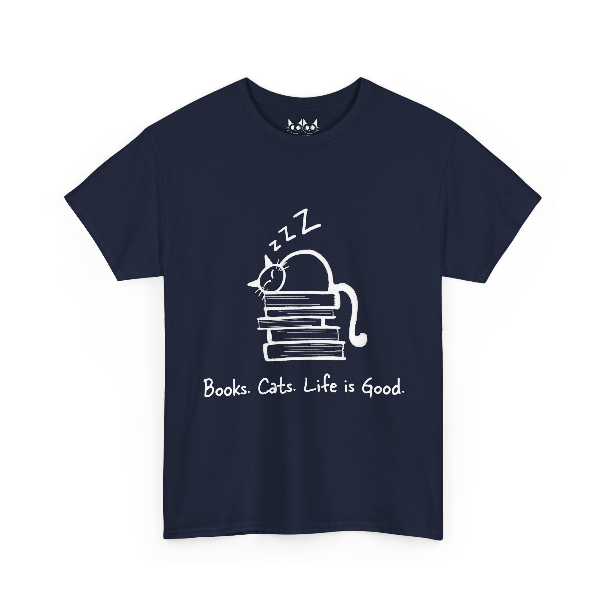 Books. Cats. Life is Good T-Shirt