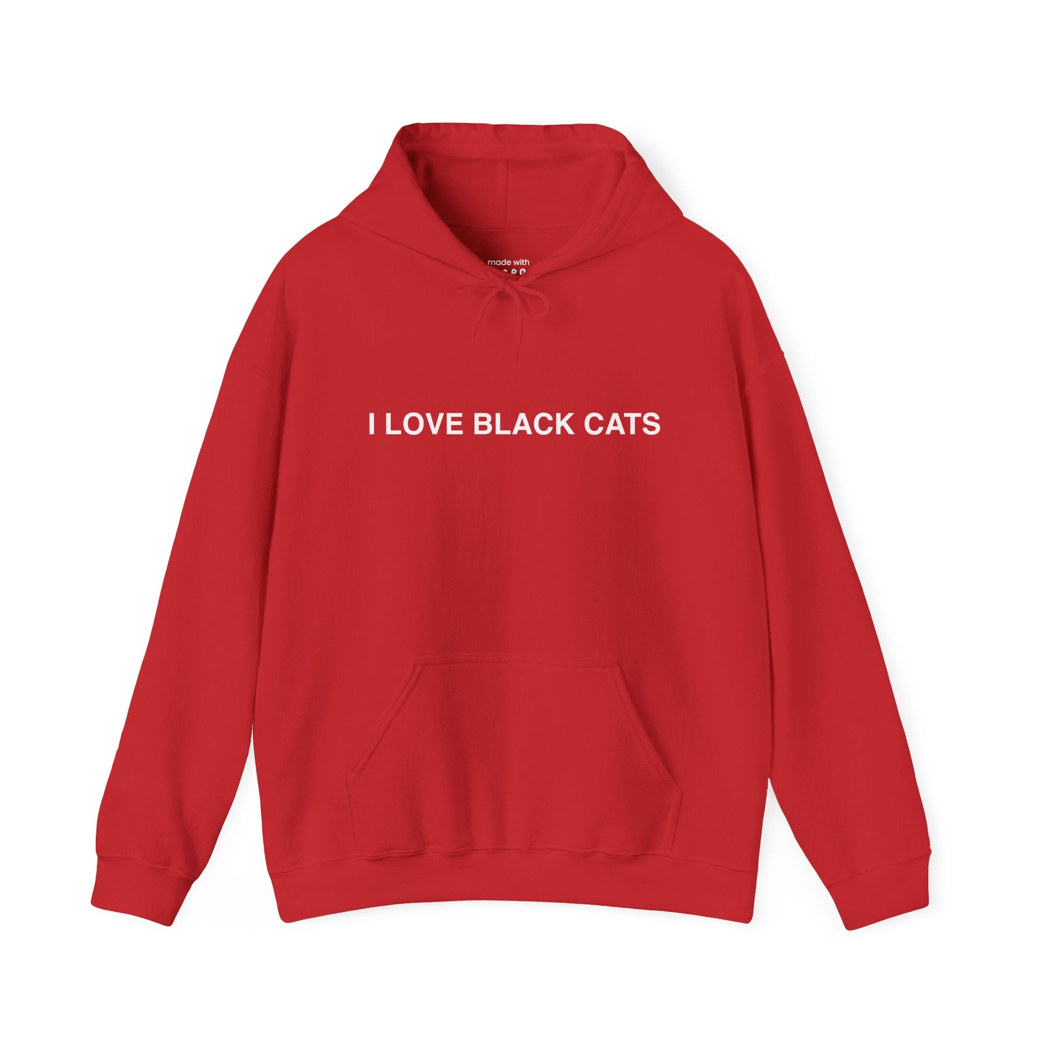 I Love Black Cats Hoodie