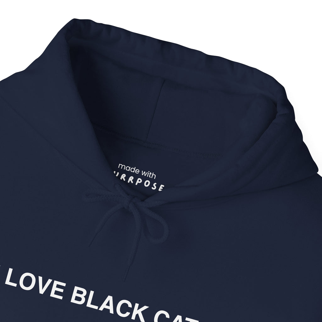 I Love Black Cats Hoodie