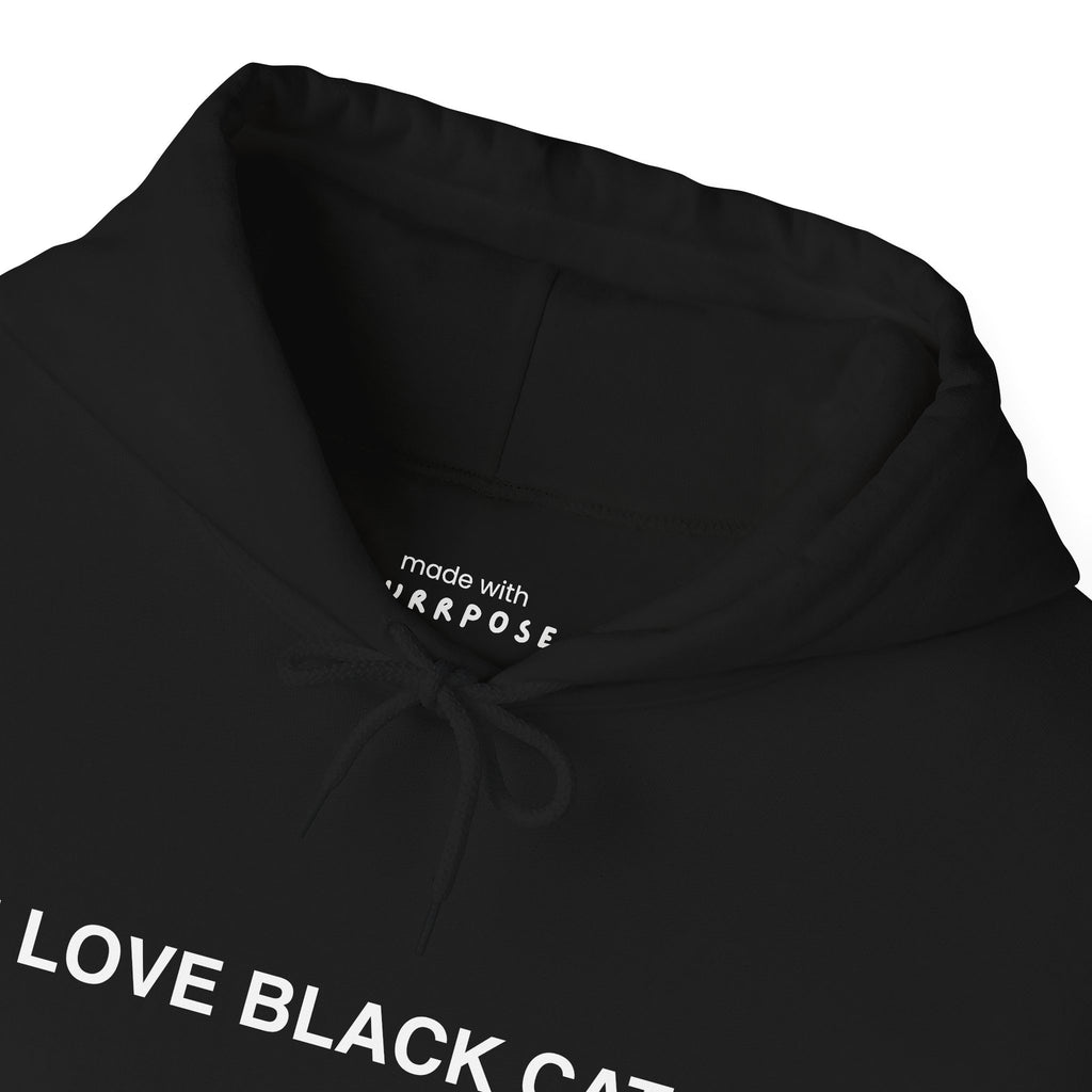 I Love Black Cats Hoodie
