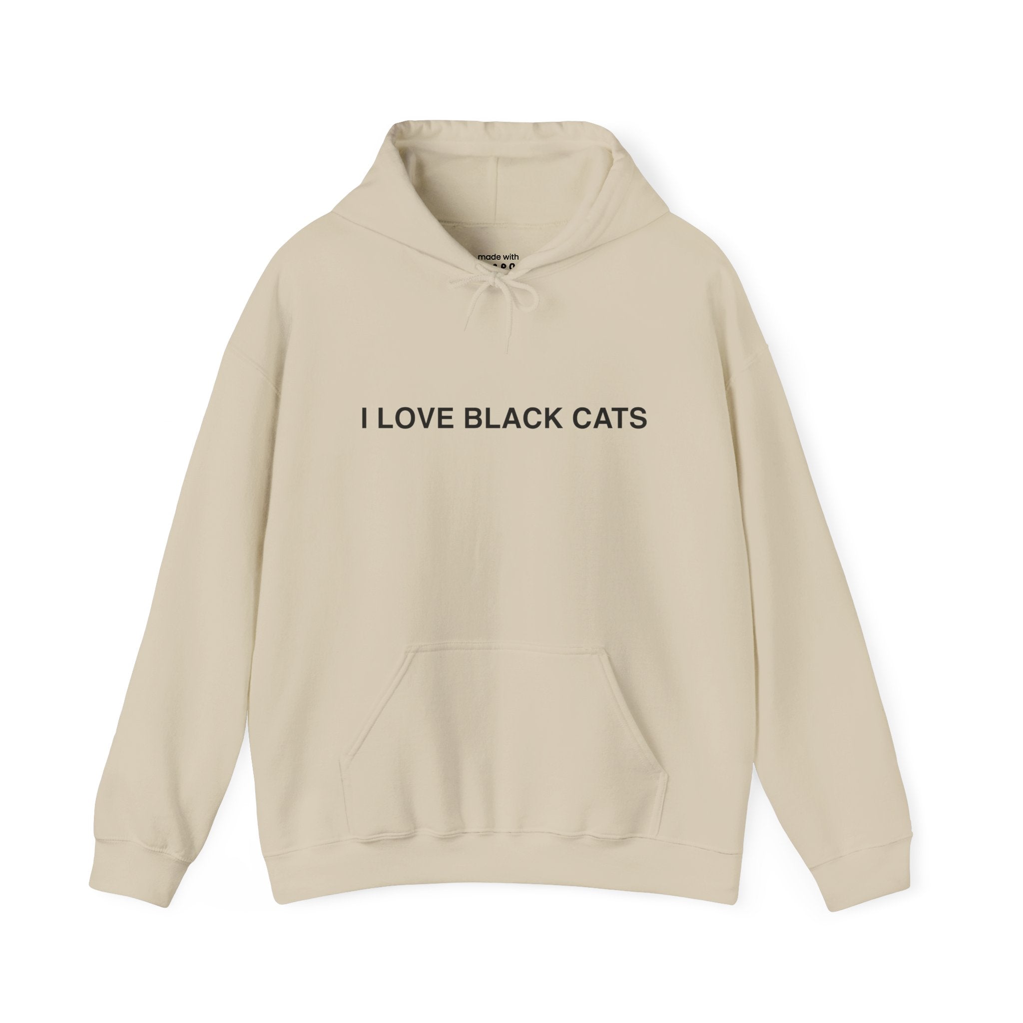 I Love Black Cats Hoodie