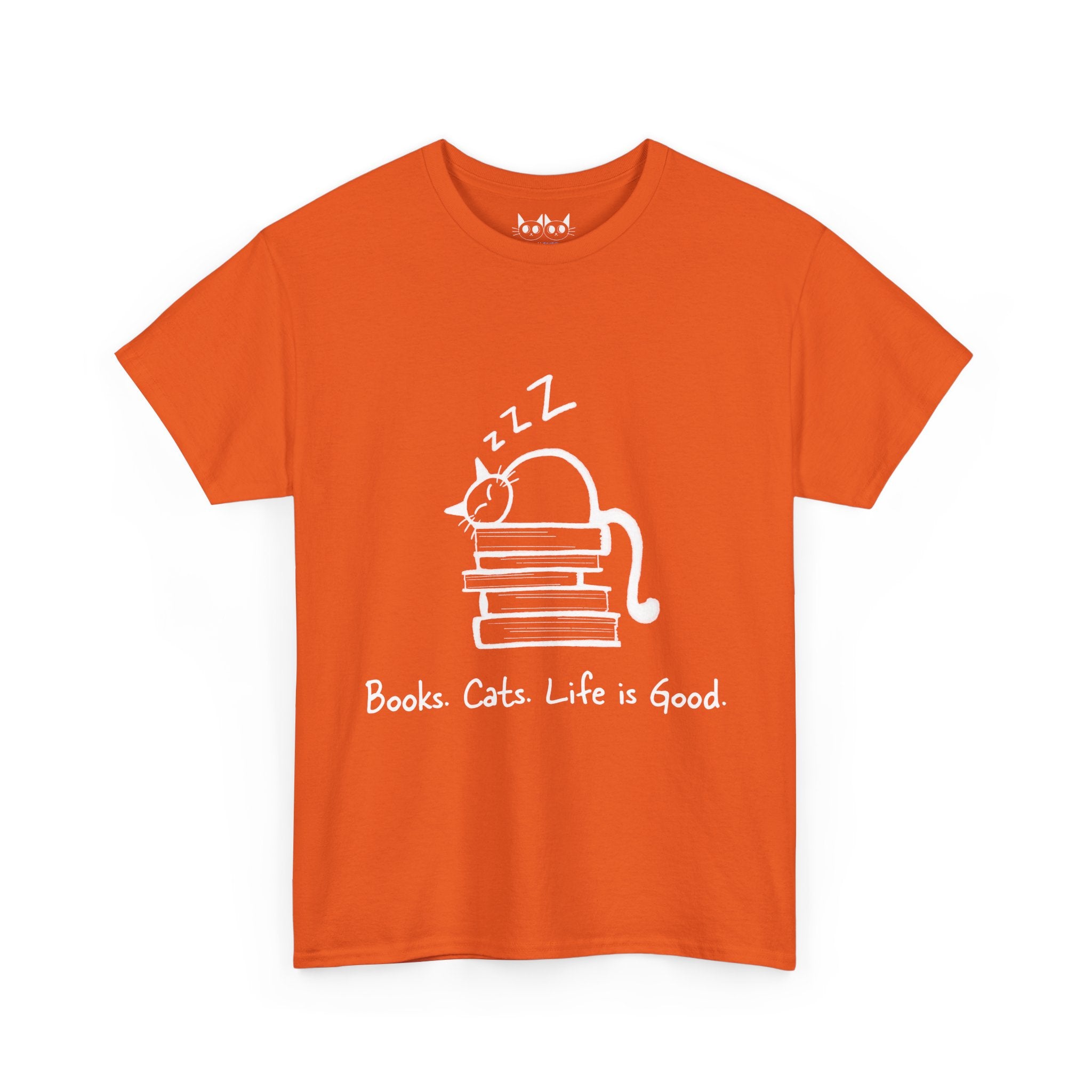 Books. Cats. Life is Good T-Shirt
