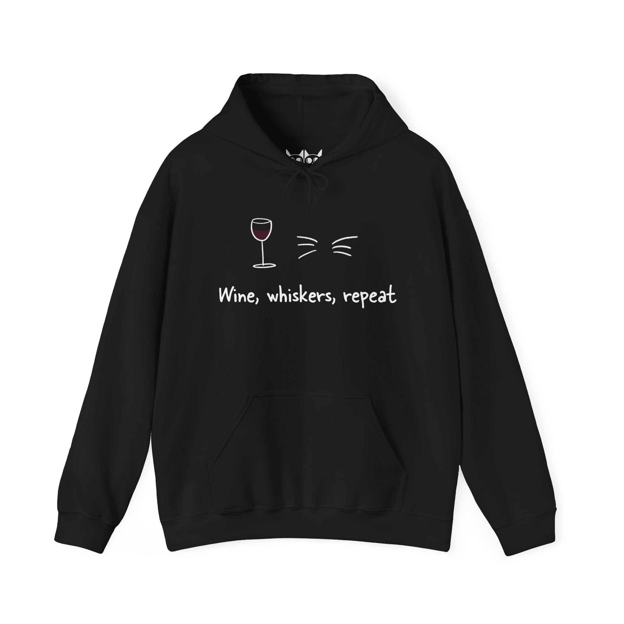 Wine, Whiskers, Repeat Hoodie