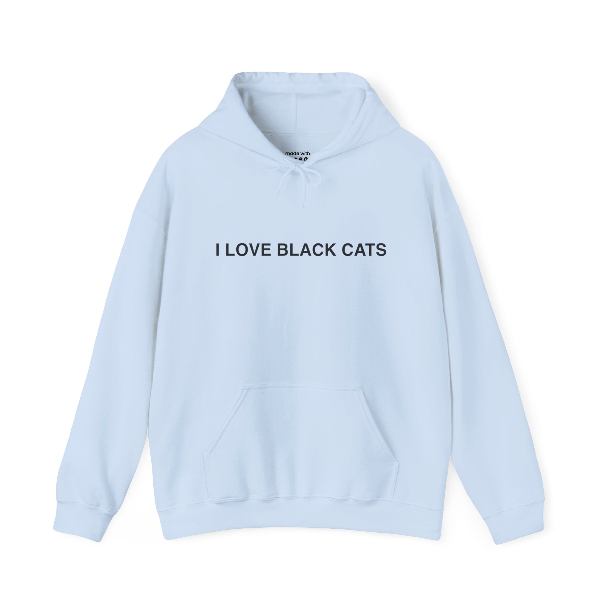 I Love Black Cats Hoodie