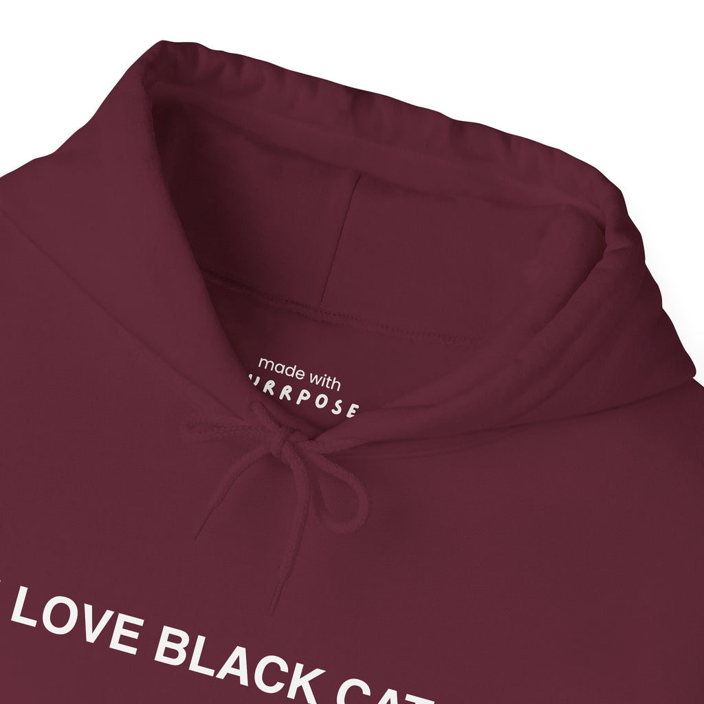 I Love Black Cats Hoodie