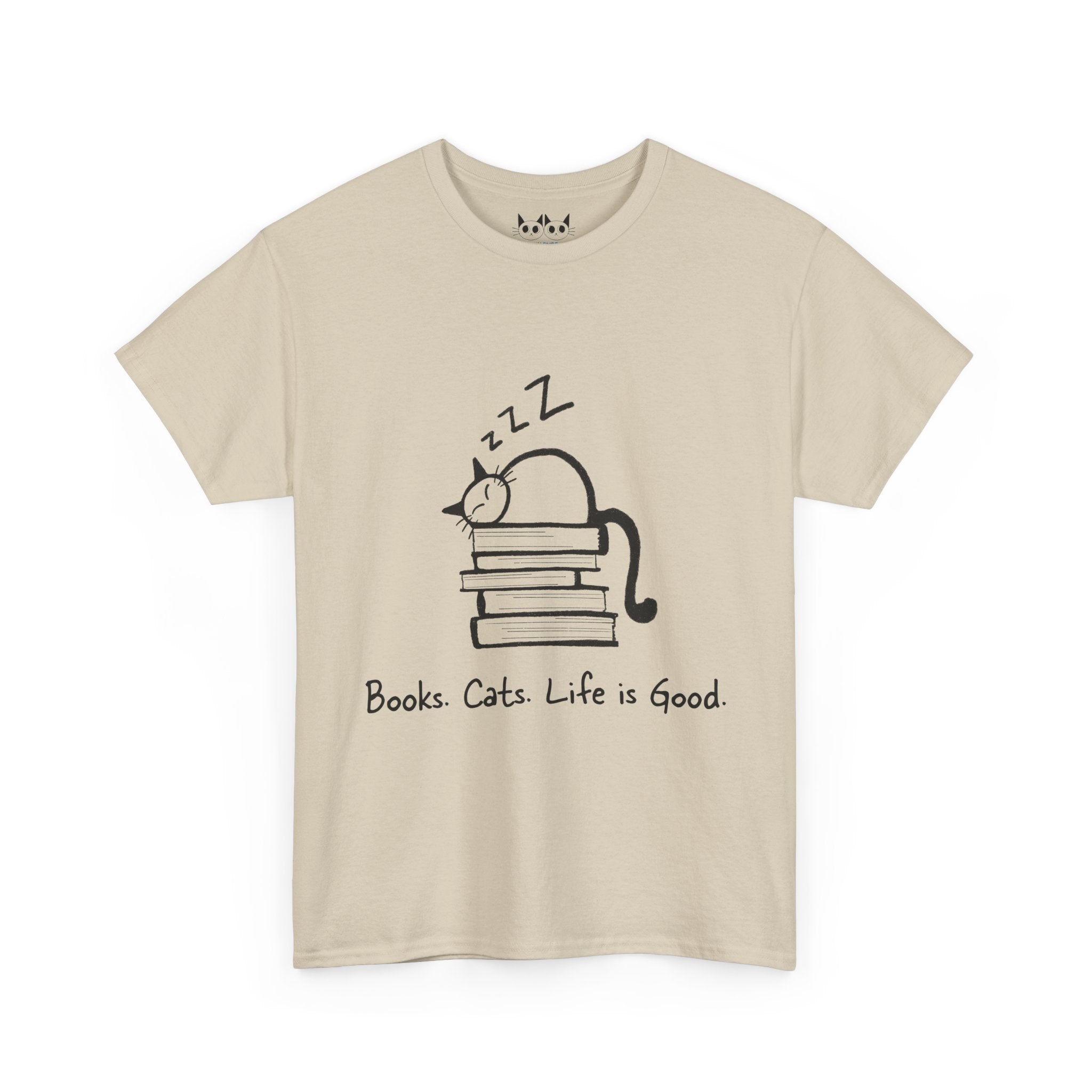 Books. Cats. Life is Good T-Shirt