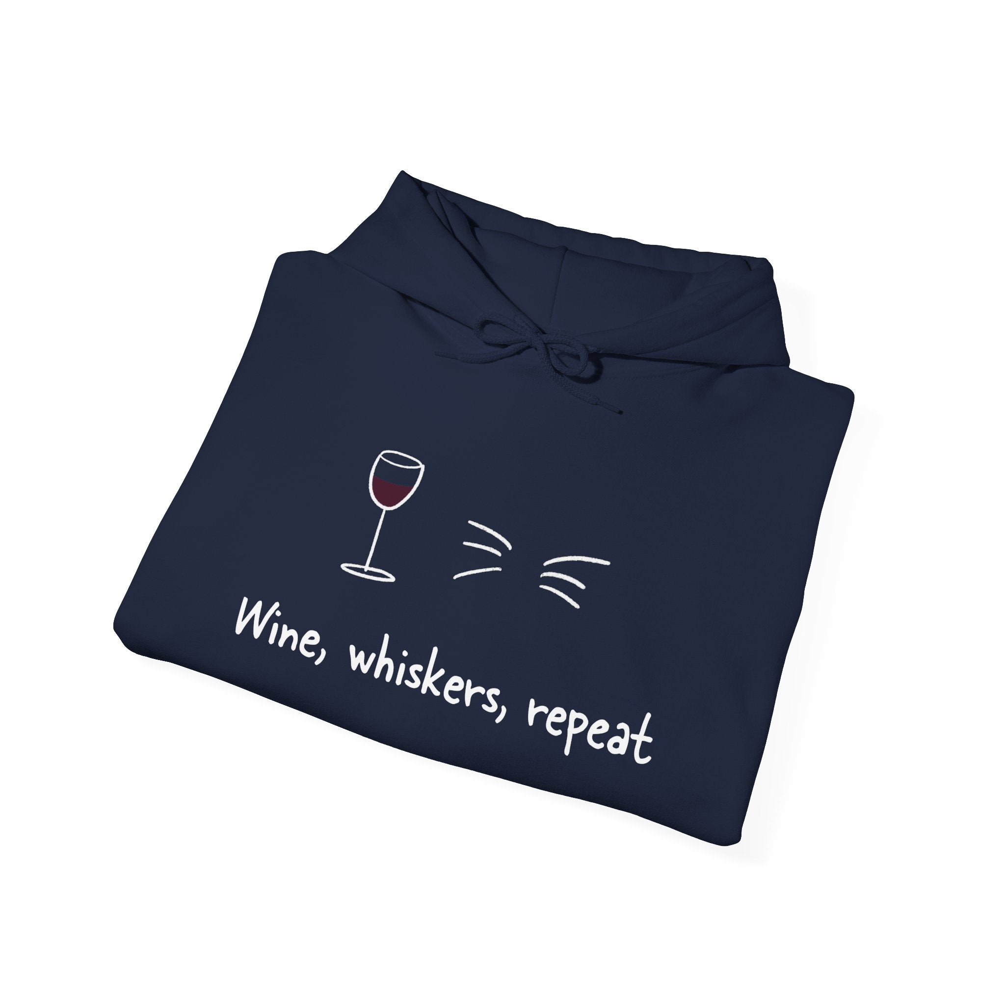 Wine, Whiskers, Repeat Hoodie