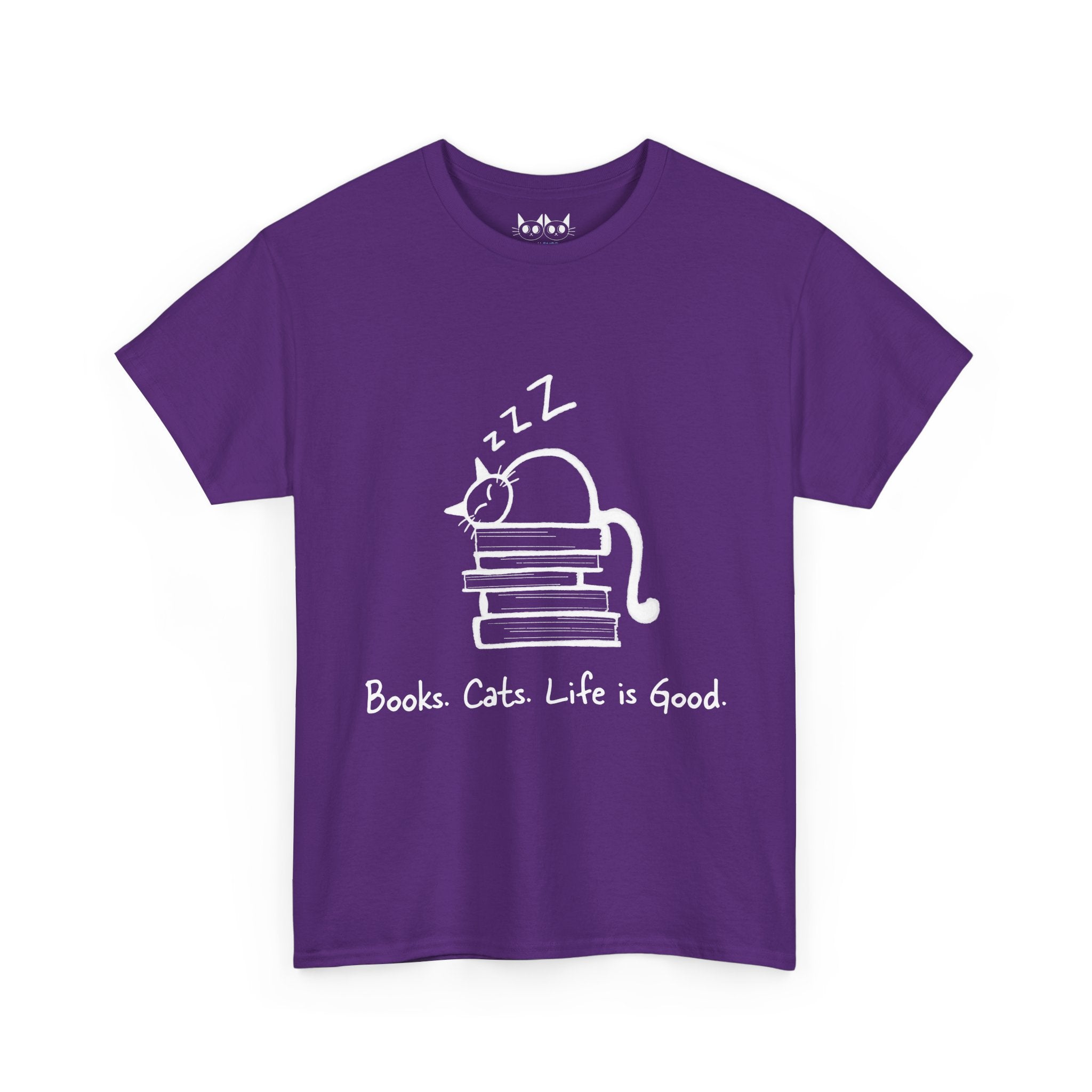 Books. Cats. Life is Good T-Shirt