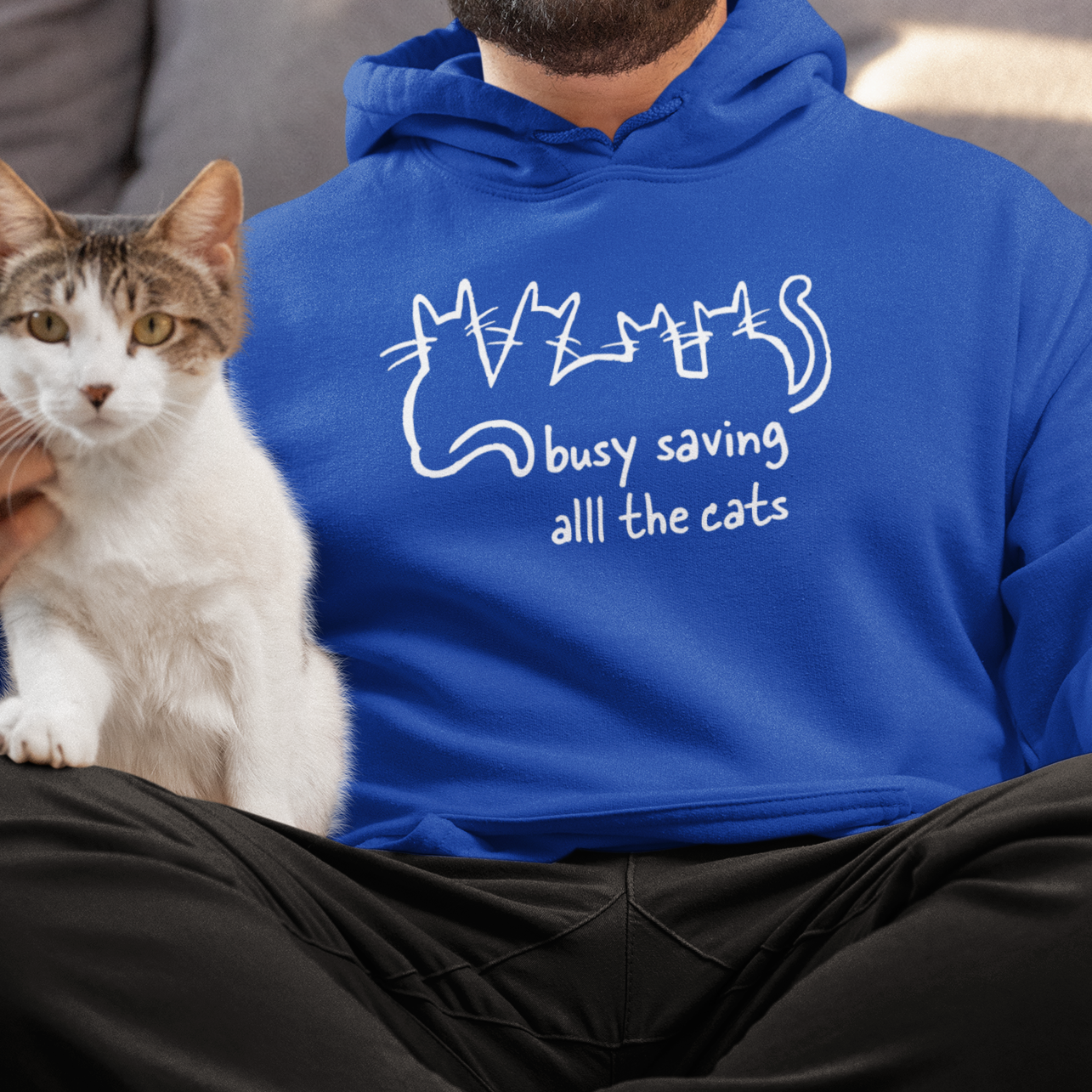 Busy Saving all the Cats Hoodie