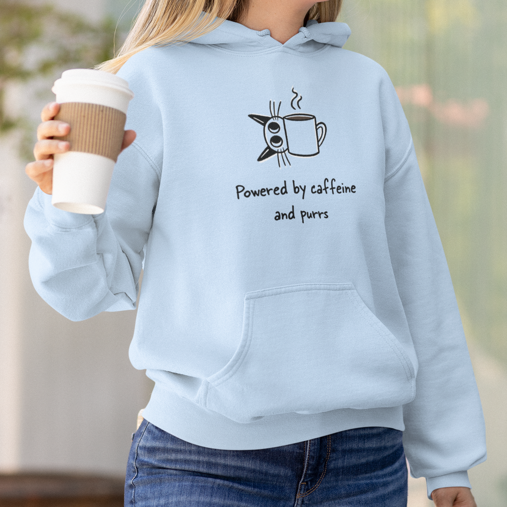 Powered by Caffeine and Purrs Hoodie